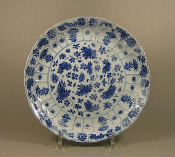 Schaal - Porselein - Blauw-wit bord