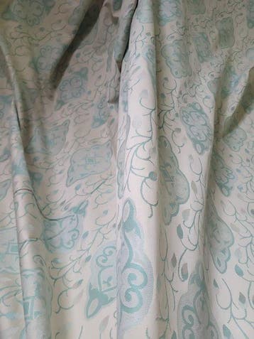 Prachtige damaststof in aquamarijnkleur - Textiel - 665 cm -