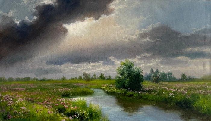 Emre Kinali - After the Rain, Antiek en Kunst, Kunst | Schilderijen | Modern