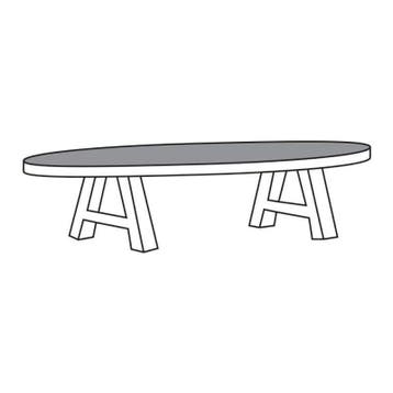 Salontafel TOV13-K Alphen Oud Teakhout - salontafel, Nieuw, Overige materialen
