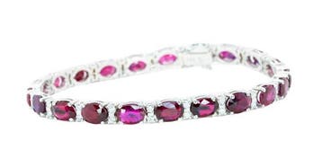 Armband - 18 karaat Witgoud, Levendig/Diep (paarsachtig), Nieuw
