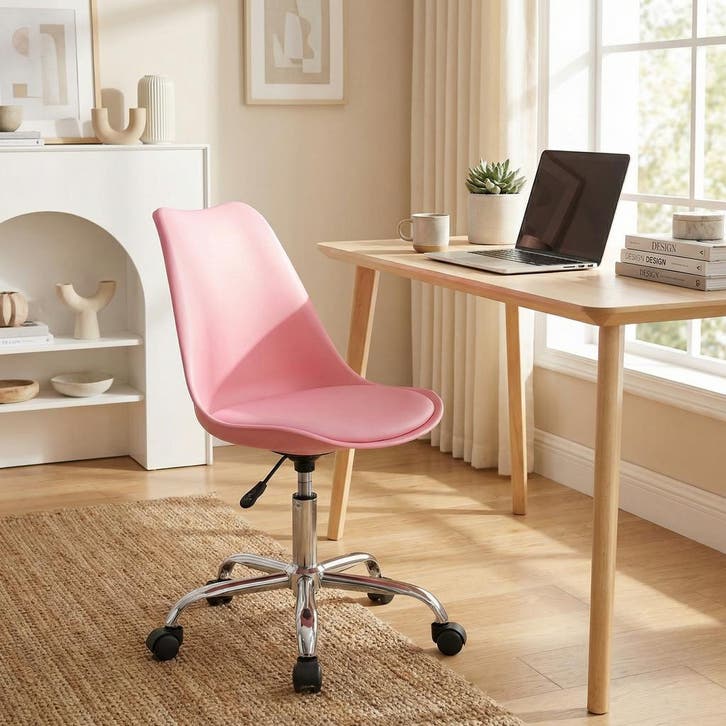 Stoel Bureau Roze | Verstelbaar | Nieuw | Beperkte Voorraad, Huis en Inrichting, Bureaustoelen, Ergonomisch, Wit, Nieuw, Bureaustoel