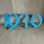 Bord - Metaal - Hammered painted Copper 1970 Sign