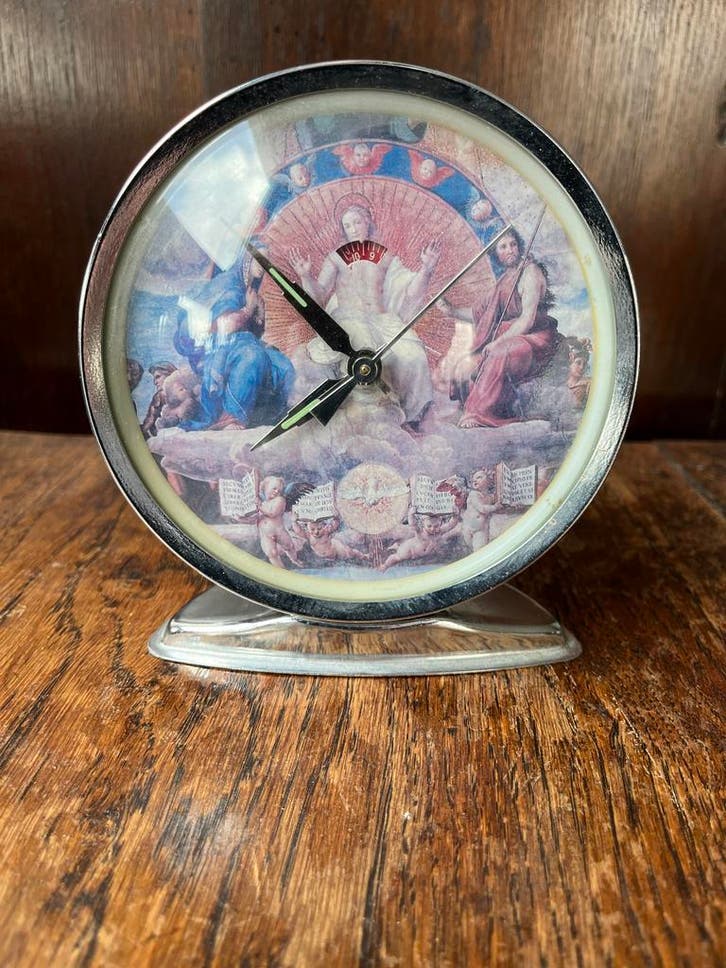 Ronde opwind wekker, Antiek en Kunst, Antiek | Klokken, Verzenden