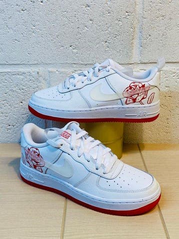 Nike - Air Force One Low Red Flower P38 - Sneakers - Maat:, Nieuw