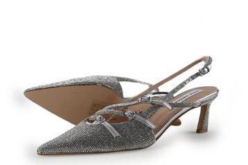 Steve Madden Slingbacks in maat 39 Zilver, Overige kleuren, Verzenden, Steve Madden, Zo goed als nieuw