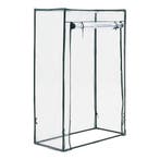 [en.casa] Tuinkas Terzigno kweekkas 100x50x150 cm transparan, Tuin en Terras, Tuinhuizen, Verzenden, Nieuw