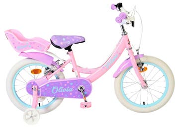 Volare Olivia Kinderfiets - Meisjes - 16 inch - Roze - Twee, Fietsen en Brommers, Fietsen | Meisjes, Verzenden, Nieuw, 16 inch