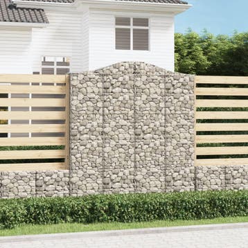 vidaXL Schanskorf gewelfd 200x50x220/240 cm gegalvaniseerd, 100 cm of meer, Verzenden, Nieuw, Metaal