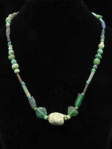 Oud-Romeins Ketting van glazen kralen - 45 cm (Zonder