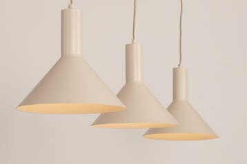 Rietveld Hanglampen - Beige, Zand - Metaal, Verzenden, Nieuw