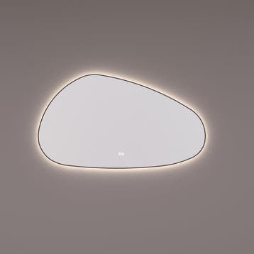 HIPP Design spiegel Organisch Mat Zwart met Indirecte LED, Huis en Inrichting, Woonaccessoires | Spiegels, Ophalen of Verzenden