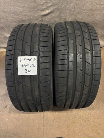 2x Hankook Ventus S1 evo3 - 255/45 R18 - 7,5 mm - DOT 0124, Ophalen, 18 inch, Gebruikt, 255 mm