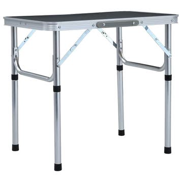 vidaXL Campingtafel inklapbaar 60x45 cm aluminium grijs, Verzenden, Nieuw