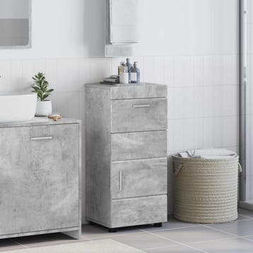 vidaXL Badkamerkastenset met lade TULUM Beton Grijs 37 x, Verzenden, Nieuw