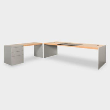 Renz Size designbureau en ladeblok - Eiken / aluminium, Ophalen of Verzenden, Nieuw