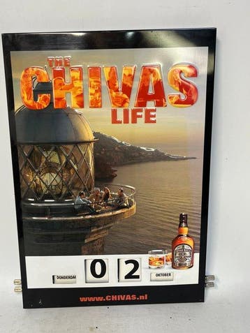 chivas whiskey kalender - Reclamebord - IJzer