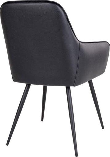 2dekans | House Nordic Harbo Eetkamerstoel Vegan Leer Zwart, Huis en Inrichting, Stoelen, Ophalen of Verzenden, Zo goed als nieuw
