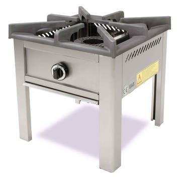 HCB Wokbrander - hokker - 10 kW - aardgas - RVS, Verzenden, Nieuw in verpakking