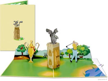 Golfclub Hole in One Golfen pop-up kaart | Golf Wenskaart, Verzenden, Nieuw