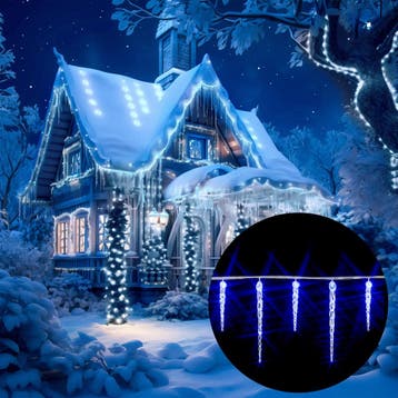 Sprookjesverlichting kerst ijspegel 40 LED´s 10,5m, Verzenden, Nieuw