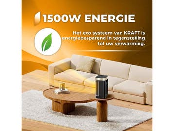 KRAFT Ventilatorkachel - Keramische Heater 1500W - 70°, Verzenden, Nieuw