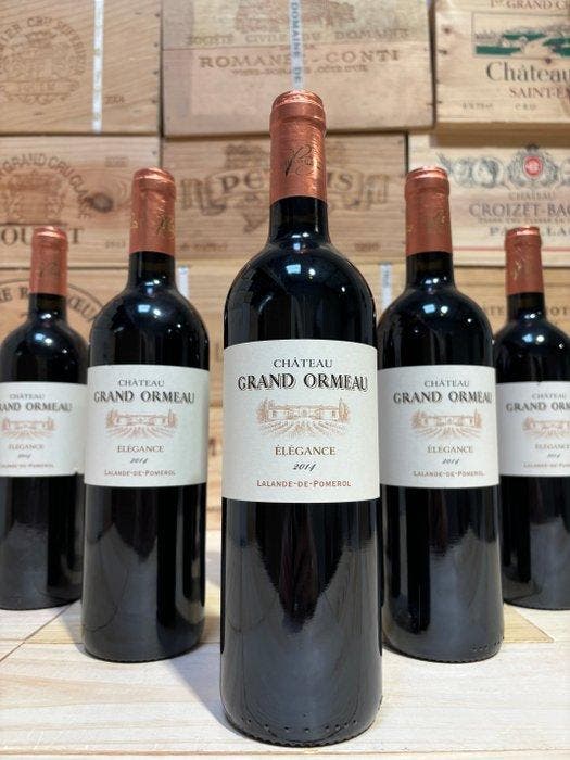 2014 Château Grand Ormeau - Lalande-de-Pomerol - 6 Fles, Verzamelen, Wijnen