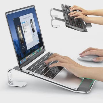 Ergonomische Laptopstandaard met Polssteun - Aluminium Verst, Verzenden, Nieuw
