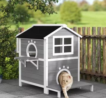 Luxe kattengrot – Ruim houten verblijf voor 1–2 katten, Verzenden, Nieuw