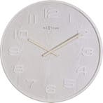 NeXtime klok 3095wi Wood Wood Big, +á52.8 cm, Wall, Verzenden, Zo goed als nieuw