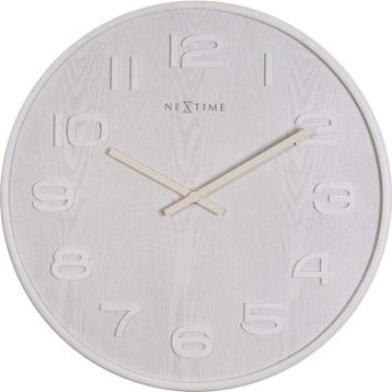 NeXtime klok 3095wi Wood Wood Big, +á52.8 cm, Wall, Verzenden, Zo goed als nieuw