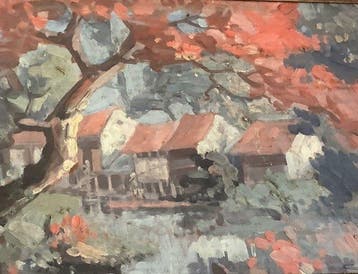 Hollandse school (XX) Monogram A. J.H - Landschap