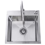 Spoelbak + keukenkraan | Gootsteen | RVS | 44x44cm | Zilver, Huis en Inrichting, Keuken | Keukenelementen, Verzenden, Nieuw