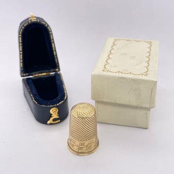 Vingerhoed Antiek - Antieke Gouden Vingerhoed