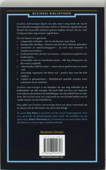 Excellente ondernemingen / Business bibliotheek, Verzenden, Gelezen, Robert Waterman