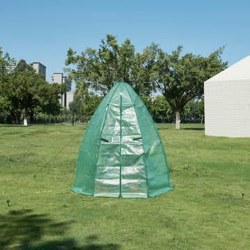 [en.casa] Tuinkas Hunze foliekas 183xØ160 cm groen, Verzenden, Nieuw