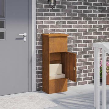 vidaXL Pakket inwerp box Roestig 44,5 x 29 x 110,5 cm, Verzenden, Nieuw