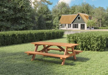 Rockwood® 6x Picknicktafel Hardhout Business 2.00m, Tuin en Terras, Picknicktafels, Ophalen of Verzenden, Nieuw, Rechthoekig, Hout