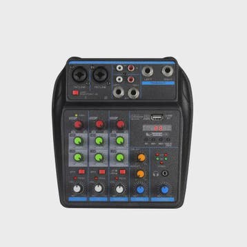 4-Kanaals DJ Mixer Console met Bluetooth, USB en 48V Fantoom, Muziek en Instrumenten, Verzenden, Nieuw