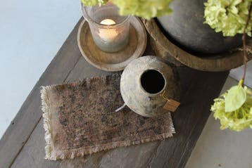 Shabby kelim kleedje rood / zwart 50 x 32 cm, Ophalen of Verzenden, Nieuw