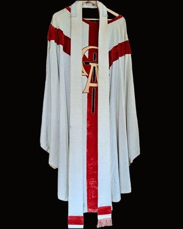 Chasuble Kazuivel Vestment Kerk Gewaad - Art Deco - Beige