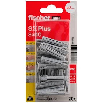 Spreidplug | Fischer | 20 stuks (8x40), Verzenden, Nieuw