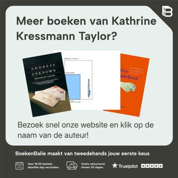Adres onbekend - Kathrine Kressmann Taylor 9789041412157, Boeken, Verzenden, Gelezen, Kathrine Kressmann Taylor
