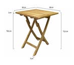 Klaptafel 60 cm vierkant teak, Ophalen of Verzenden, Nieuw, Teakhout