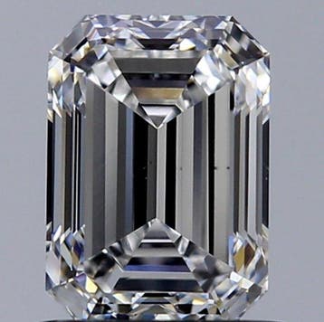 1 pcs Diamant (Natuurlijk) - 0.90 ct - Smaragd - D, Nieuw