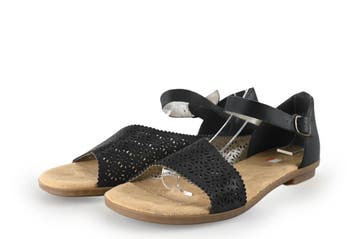 Rieker Sandalen in maat 42 Zwart, Verzenden, Zwart, Sandalen of Muiltjes, Zo goed als nieuw