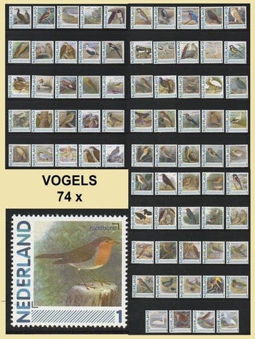 Nederland 2012/2013 - Complete collectie Vogels in, Gestempeld