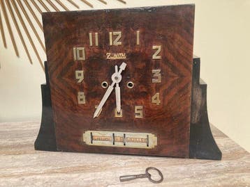 Pendule met eeuwigdurende kalender - Zenith - Art Deco Hout, Antiek en Kunst, Antiek | Klokken
