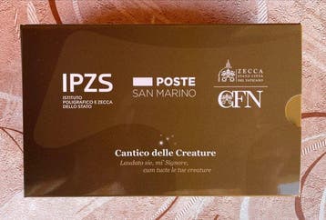 San Marino, Italië, Vaticaan. 0,75 Euro 2026 Cantico delle, Postzegels en Munten