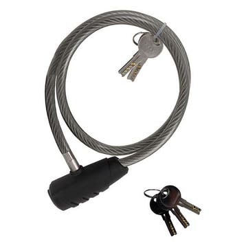 Spiraalslot | Stanley | 90 cm (Ø10 mm, 3 Sleutels), Verzenden, Nieuw
